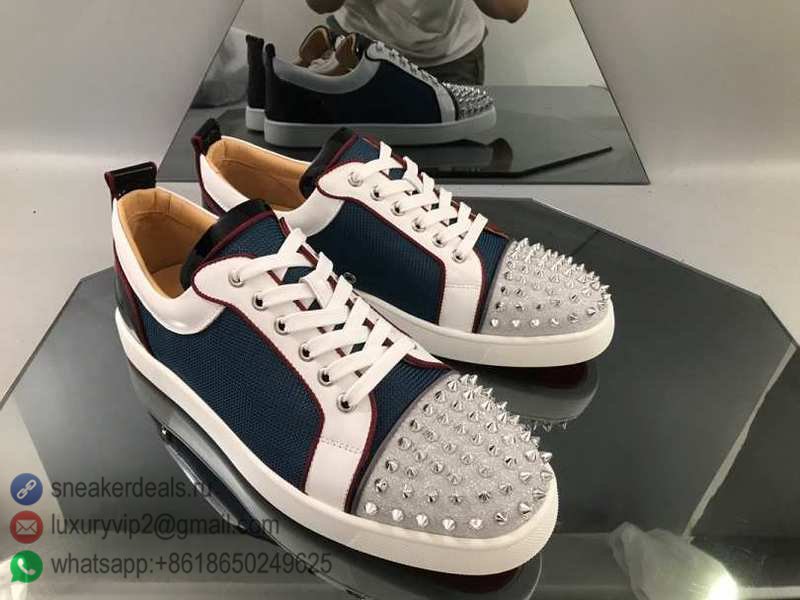 CHRISTIAN LOUBOUTIN UNISEX LOW SNEAKERS BLUE&WHITE D8010300